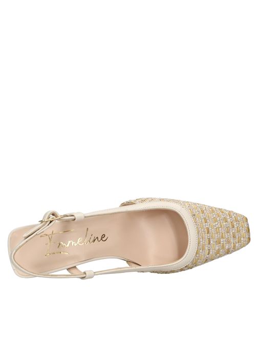 Slingback pumps in raffia and leather EMMELINE | 1302 RAFFIANATURE-BURRO